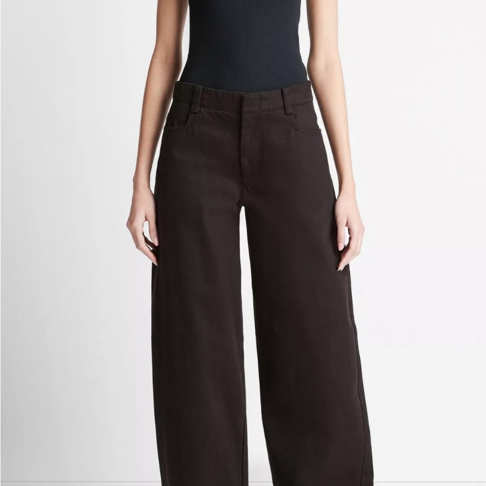Vince Wide Leg Pants in Dark Brown